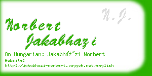 norbert jakabhazi business card